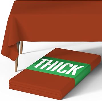Pureegg Polyester Tablecloth 60" x 84" Reusable & Washable Rust