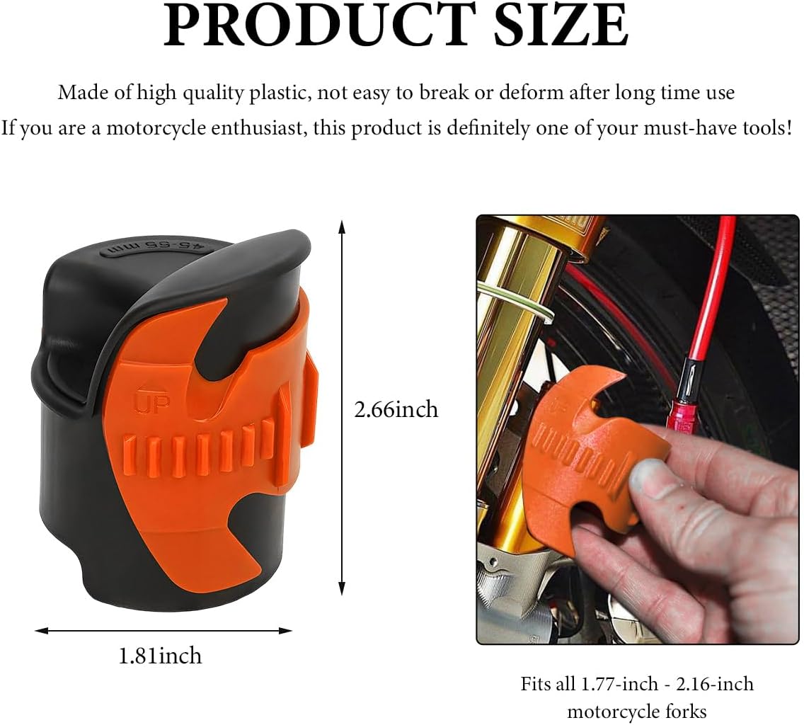 Motorcycle Fork Seal Cleaner Tool, 45-55mm Motorcycle Shock Absorber Fork Seal Mate Tool, Front Fork Seal Oil Cleaning Tool for Dirt Bike, Motorcycle Accessories (Orange) image 2