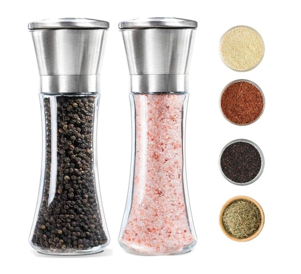 Sea Salt and Pepper Hand Ceramic Grinder, Hand Grinder for Sea Salt and Pepper, (2 Piece)-image-22