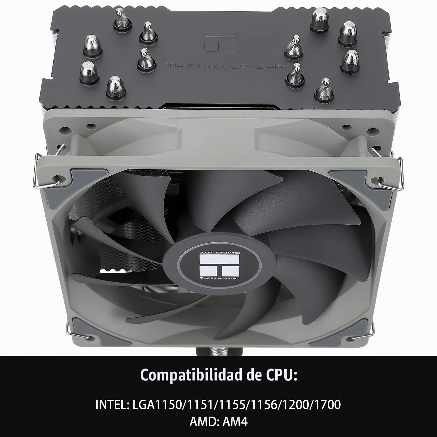 Thermalright BA120 CPU Air Cooler, 6 Heat Pipes, TL-C12C PWM Quiet Fan CPU Cooler con S-FDB Bearing, para AMD AM4/Intel 1700/1150/1151/1200, PC Cooler