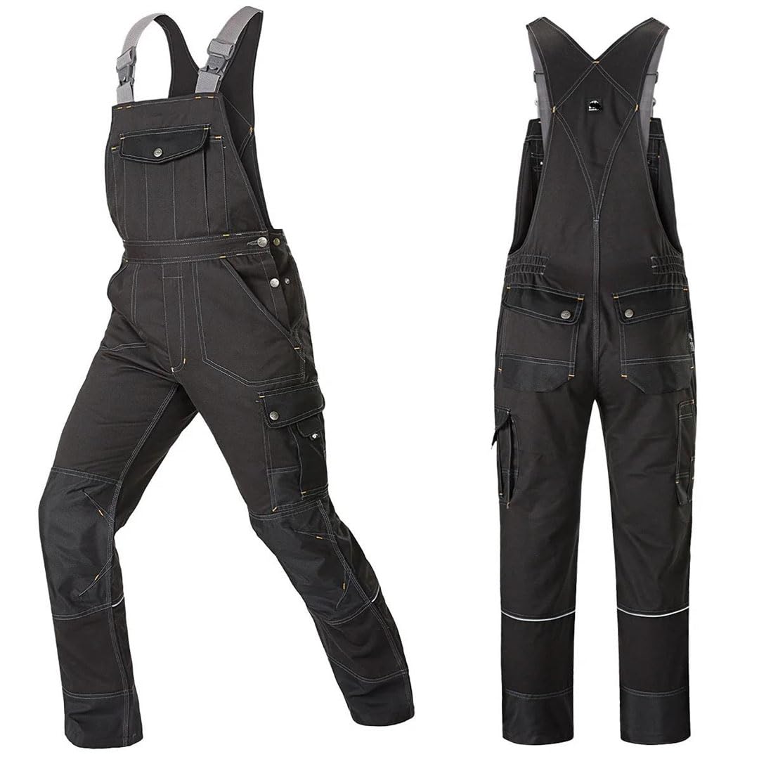 Traje de soldadura para hombre, overol, chaqueta de trabajo, uniforme, mecánico, pantalones cargo con múltiples bolsillos