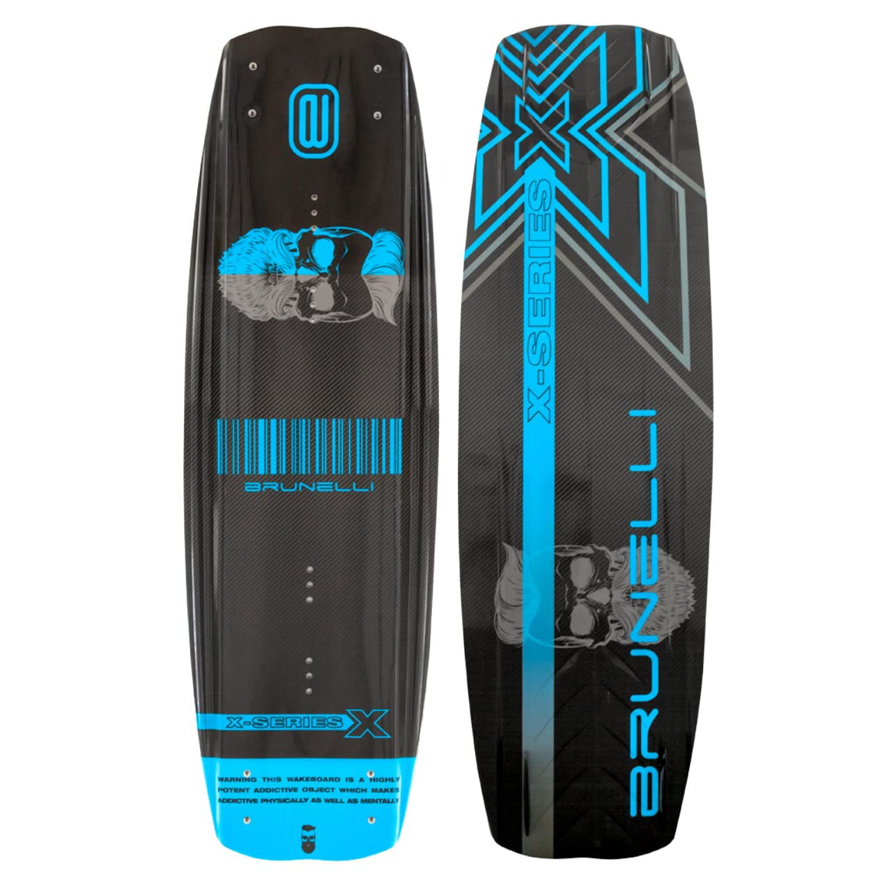BRUNELLI Juego de wakeboard de carbono 138 cm con fijaciones Jobe Maze