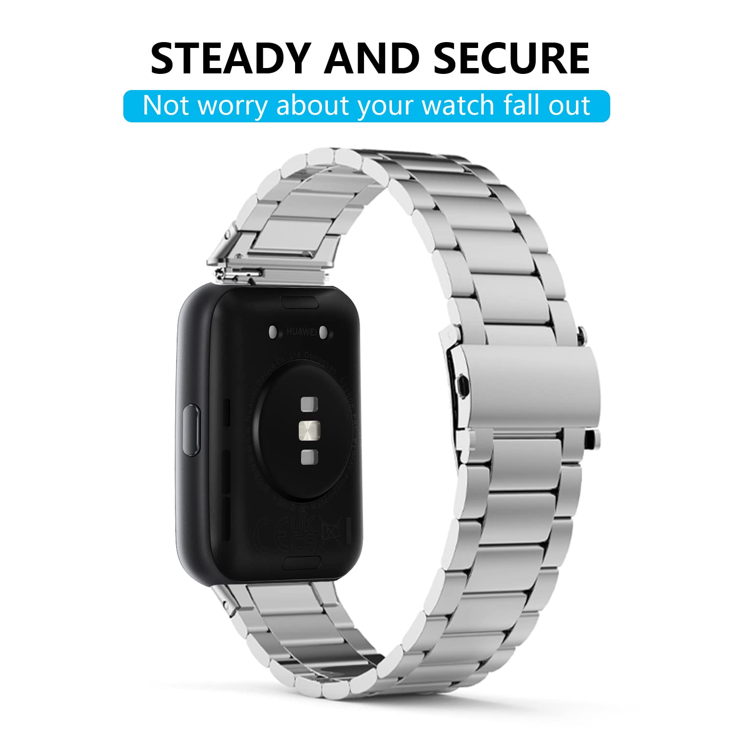 Bracciale in metallo + custodia protettiva per Huawei Band 9 8 7 6 cinturino in acciaio inossidabile per Huawei Band 7 6 custodia protettiva con telaio