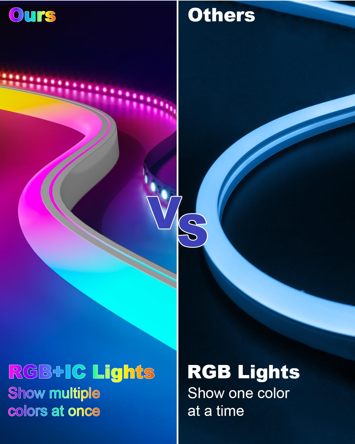 BRIMAX 32.8Ft Neon Rope Lights,Smart RGB-IC LED Strip Lights, HCP068