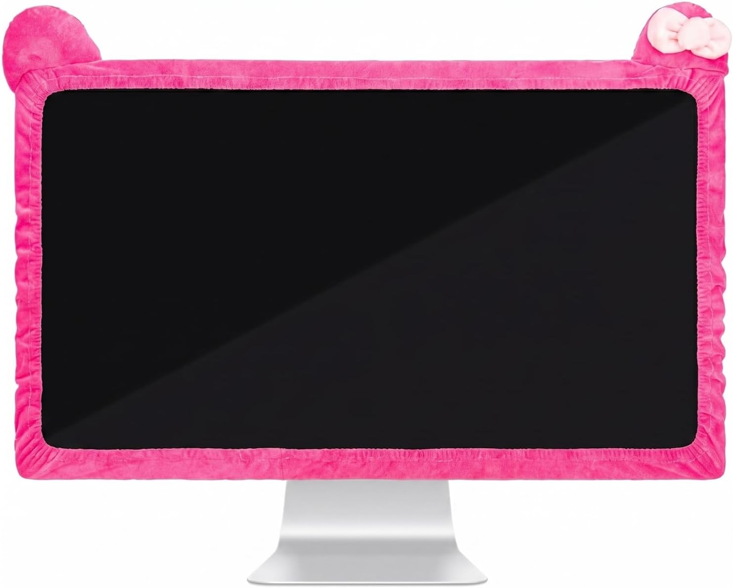 Cat Ear Monitor Cover 20-29in, Dust Proof Screen Protector for PC, Hot Pink