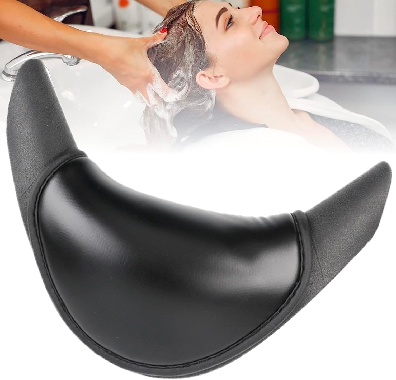 Shampoo Bowl Neck Rest for Salon, Professional Shampoo Bowl Neck Cushion, Shampoo Bowl Neck Pillow Hair Salon Washing Sink Basin Tool, Soft Silicone Design, Home & Salon