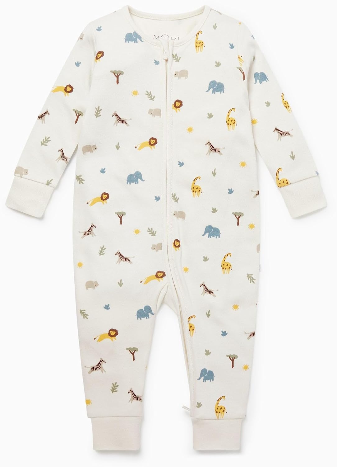 MORI Baby Unisex Clever Pajamas with Two Way Zip - Viscose from Bamboo - Jumpsuit Footed Nightwear for Toddler Boys and Girls - Image 4