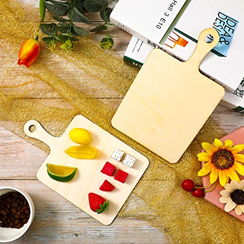 Set 6 Tablas De Cortar Madera Mini Con Mango 23x14cm miniatura 5