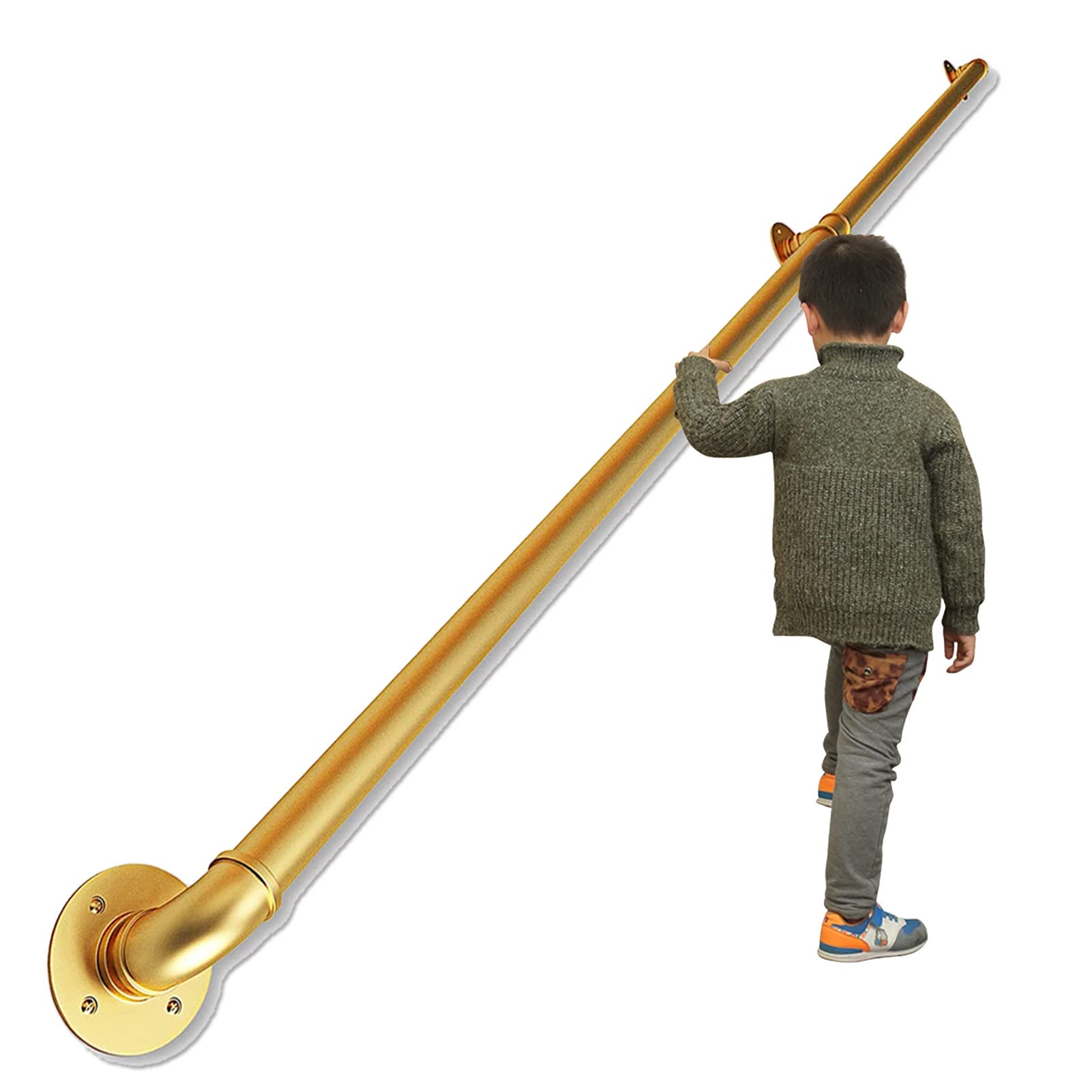 Main courante d'escalier de 3,4 m pour sécuriser les marches de votre jardin et entrée