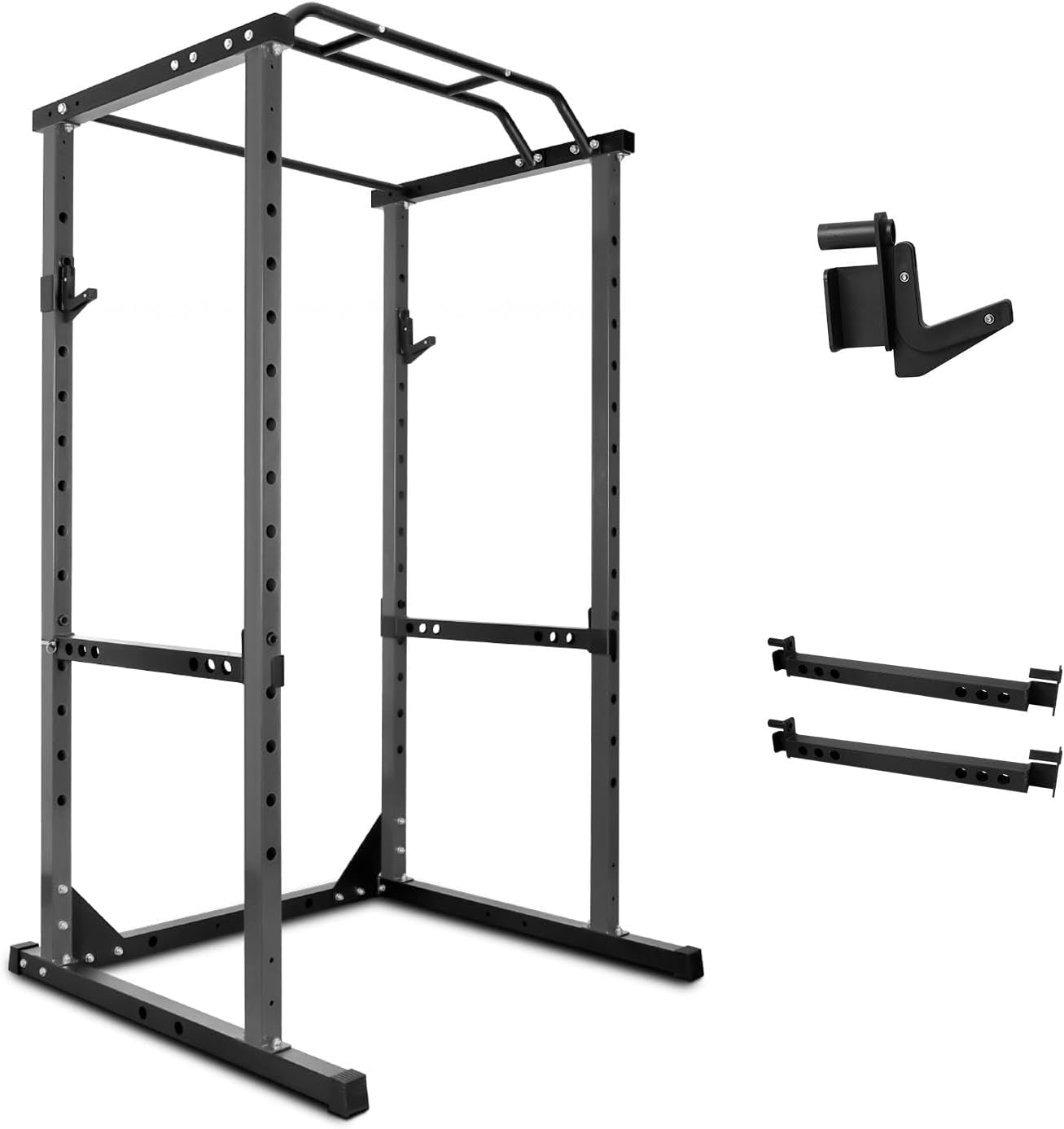 Generic Power Cage - 1200lbs Capacity with J-Hooks & Angled Pull-Up Bar