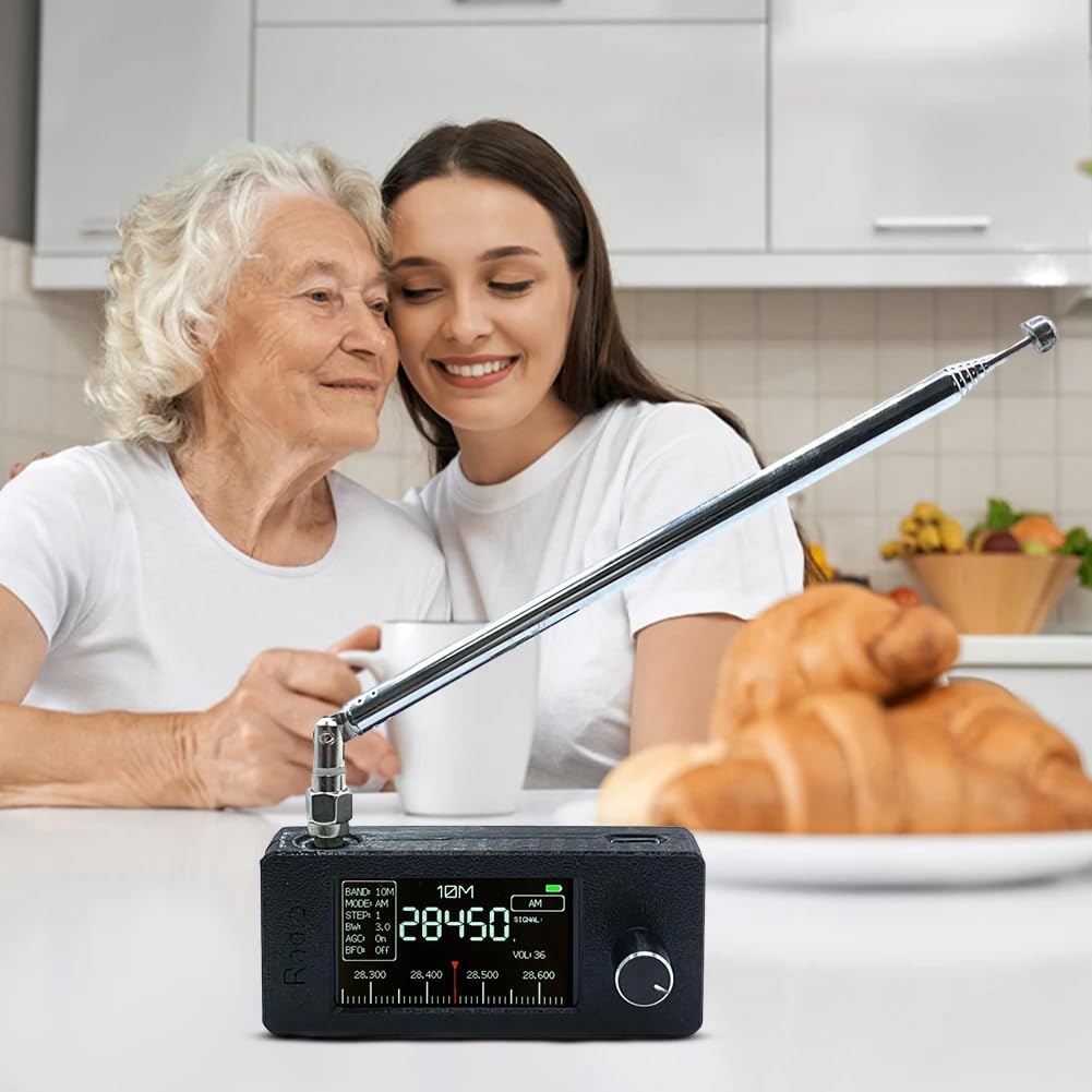 Radio de Bolsillo SI4732 con Pantalla IPS de 1,9 Pulgadas, 0,5-108 MHz, LSB, USB, Am, FM, Receptor de Radio para Todas Las Bandas, Color