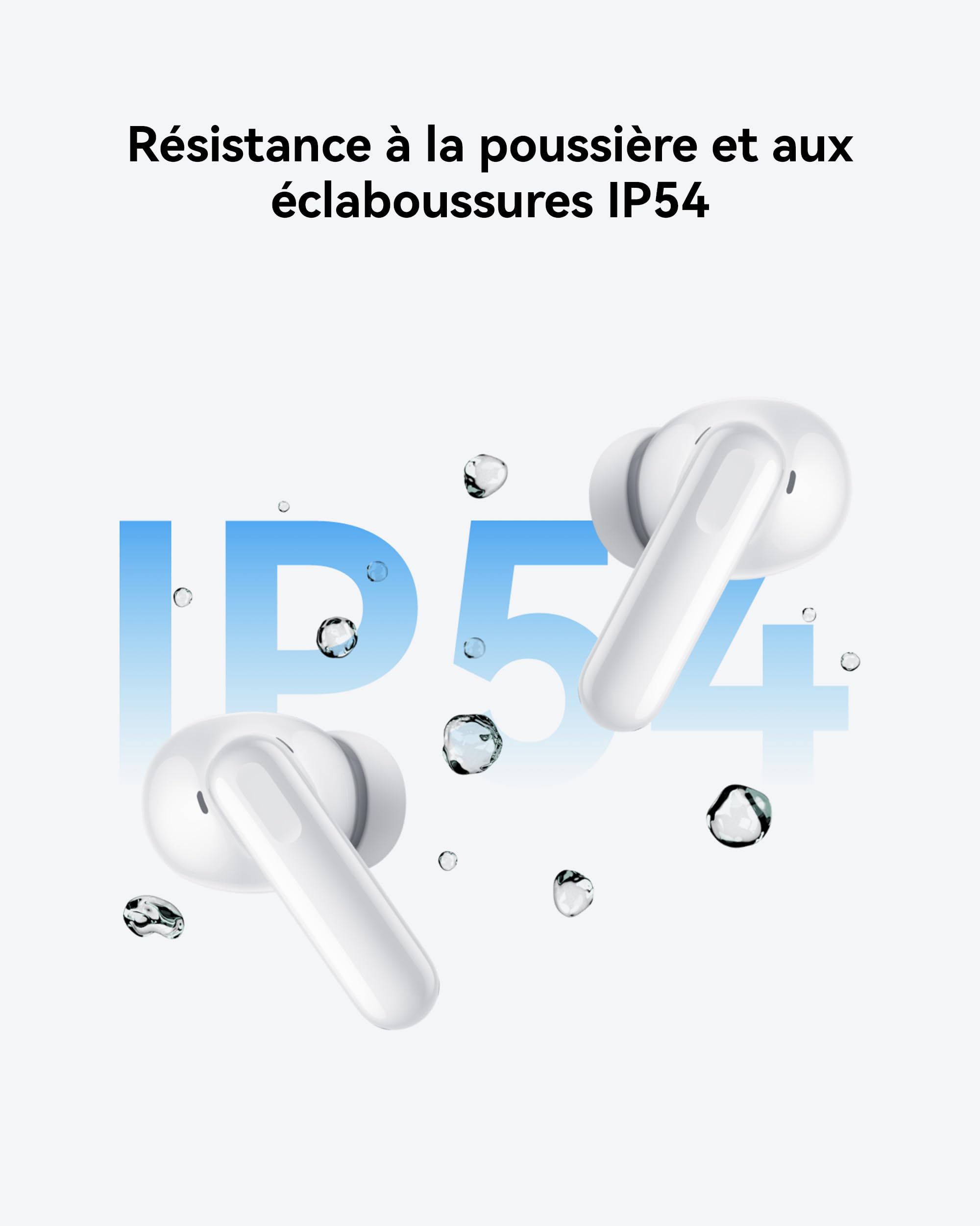 HUAWEI FreeBuds SE 4 ANC, écouteurs Bluetooth, Jusqu’à 50 h d’écoute, ANC multimode, 4,3 g écouteurs Intra-Auriculaires légers, IP54, Bluetooth 5.4, des appels clairs comme de l’Eau de Roche, Blanc