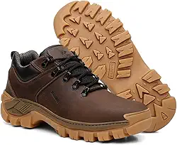 Tênis Masculino Trilha Adventure Horizon Couro Legítimo Cano Curto