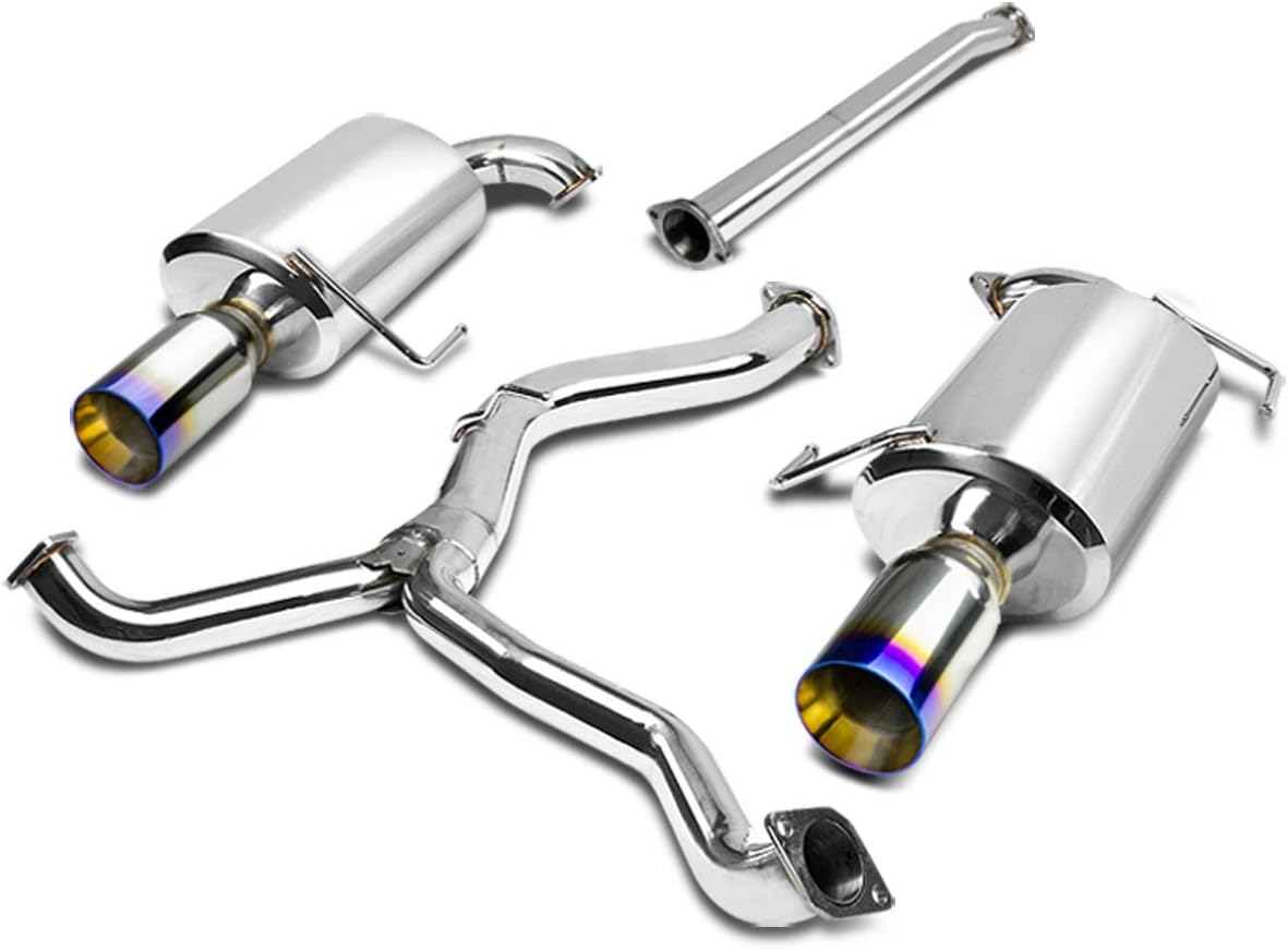 DNA MOTORING CBE-LEGACY-T2-SS-BT Stainless Steel Cat Back Exhaust System [Compatible with 05-09 Subaru Legacy BL/BP GT,(Fits Models with 2.5L DOHC Turbocharged H4 Engines ONLY)]