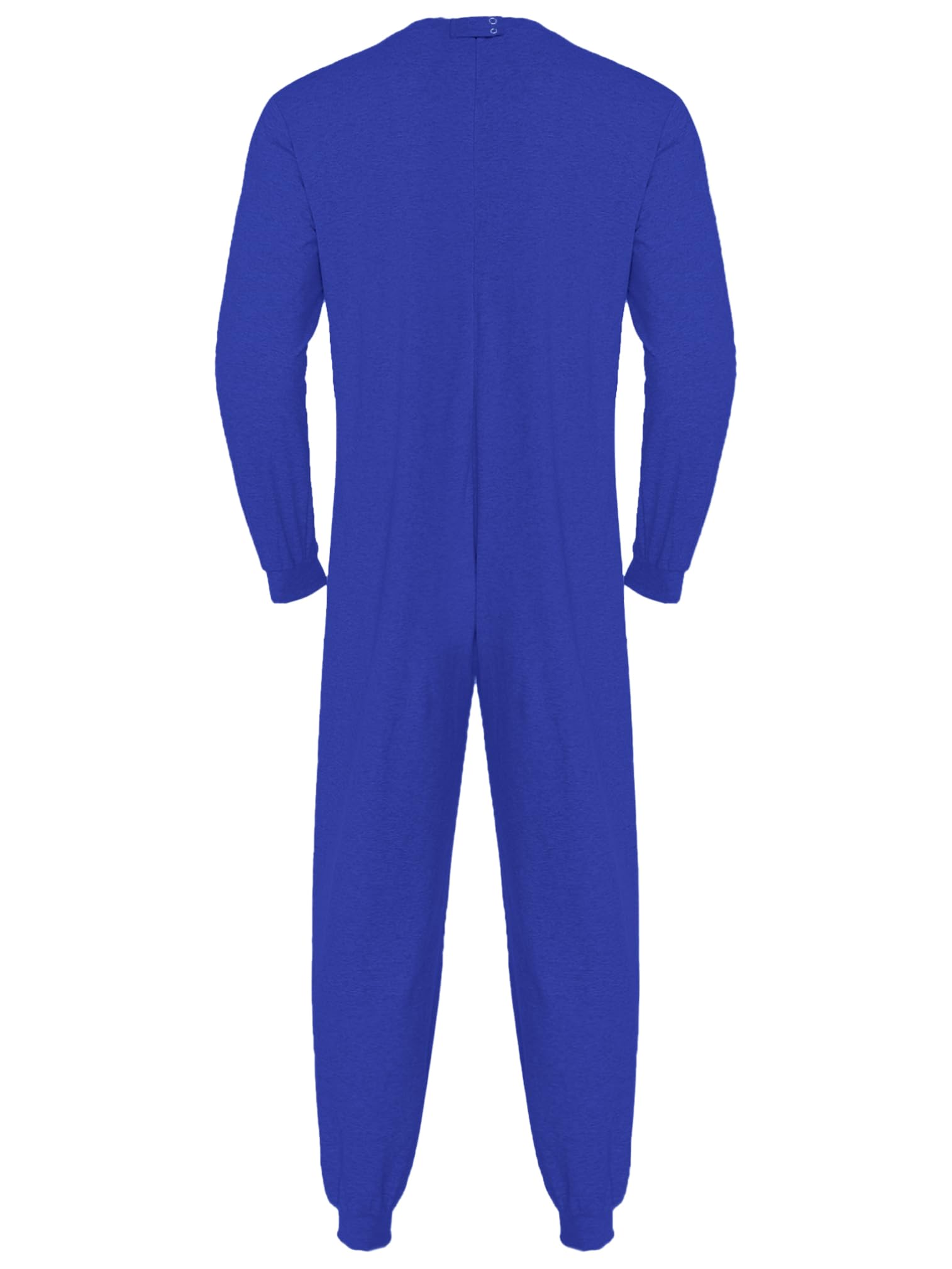 ranrann Homme Femme Pyjama Sanitaire Manches Longues avec Fermeture Eclair sur Le Dos pour Personnes Âgées Alzheimer Incontinence
