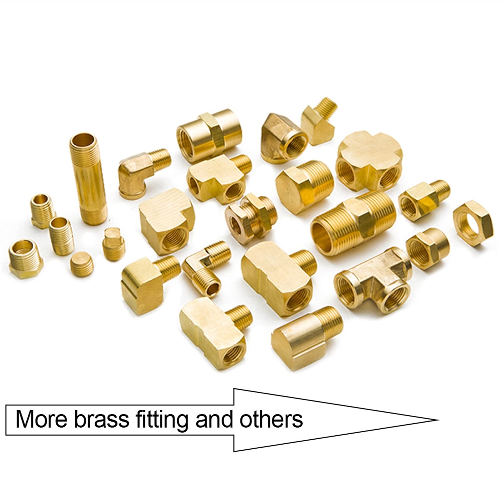 Lueao Bachangz-Raccordo Tubi Ottone Filettatura Maschile e Femmina da 1/8 1/4 3/8 1/2 3/4 Brass Brass End Raccendi Tappi, Tubo per irrigazione da Giardino (Color : M1l2