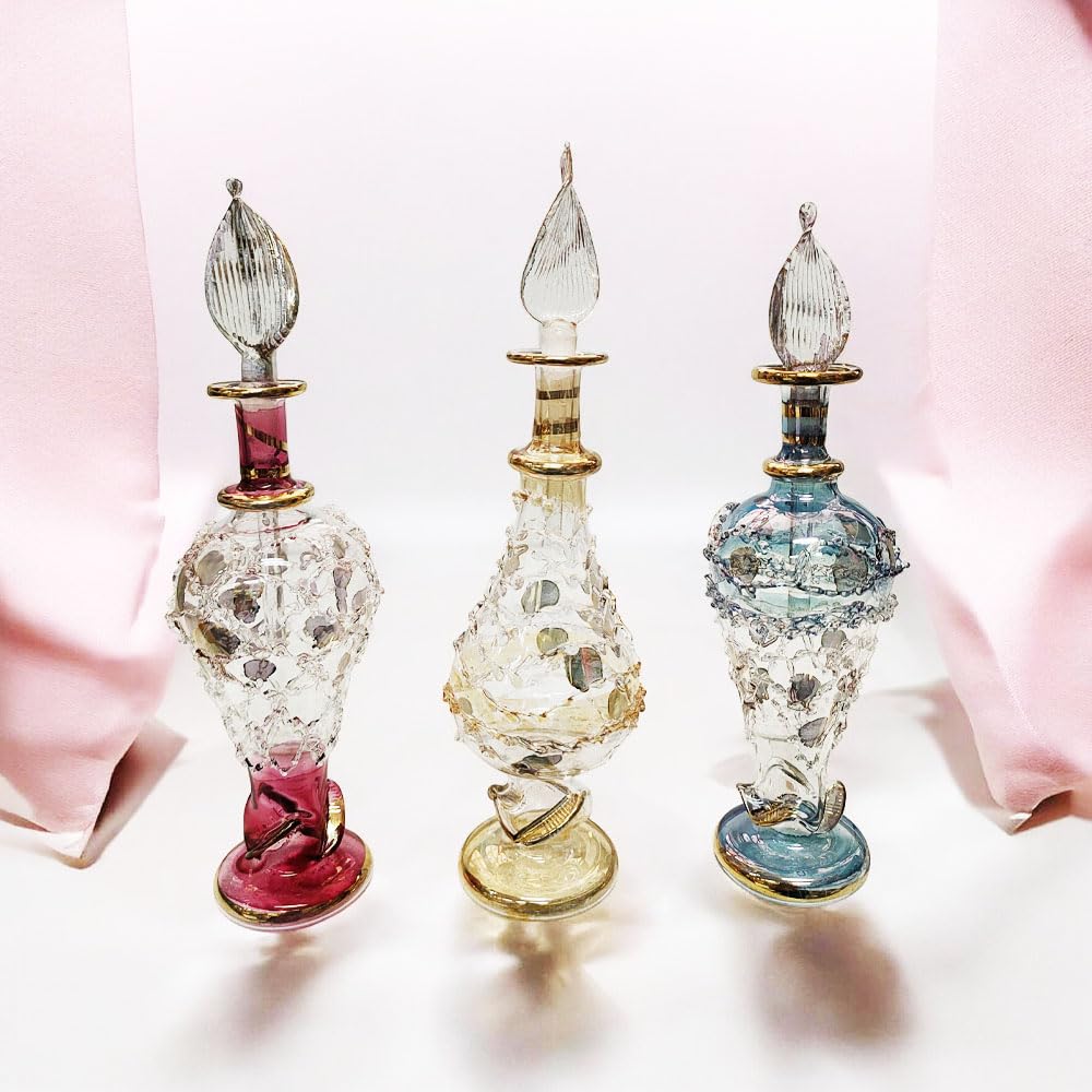 Frasco de Cristal Soplado Artesanal para Decorar el Baño con Aceites Esenciales