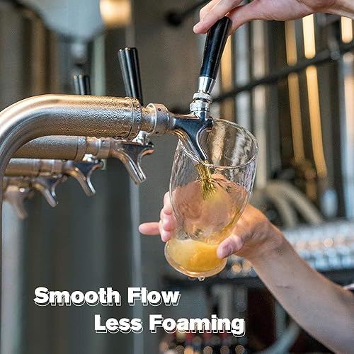 Miniatura 6 de FERRODAY Grifo de cerveza de barril de acero inoxidable Grifo de cerveza de latón pulido para barril Torre de grifo de cerveza y Kegerator Grifo de