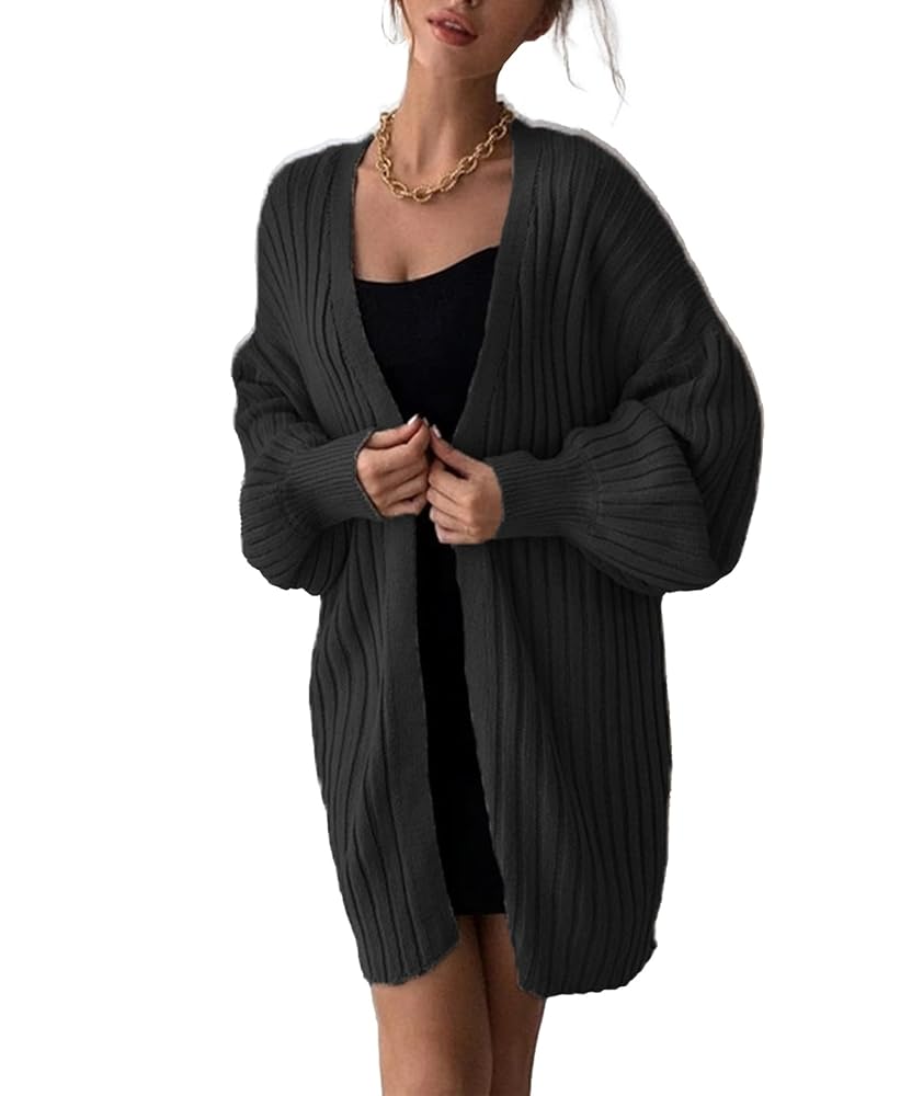 FYEARFOX Women's Oversized Sweater Cardigan Casual Batwing