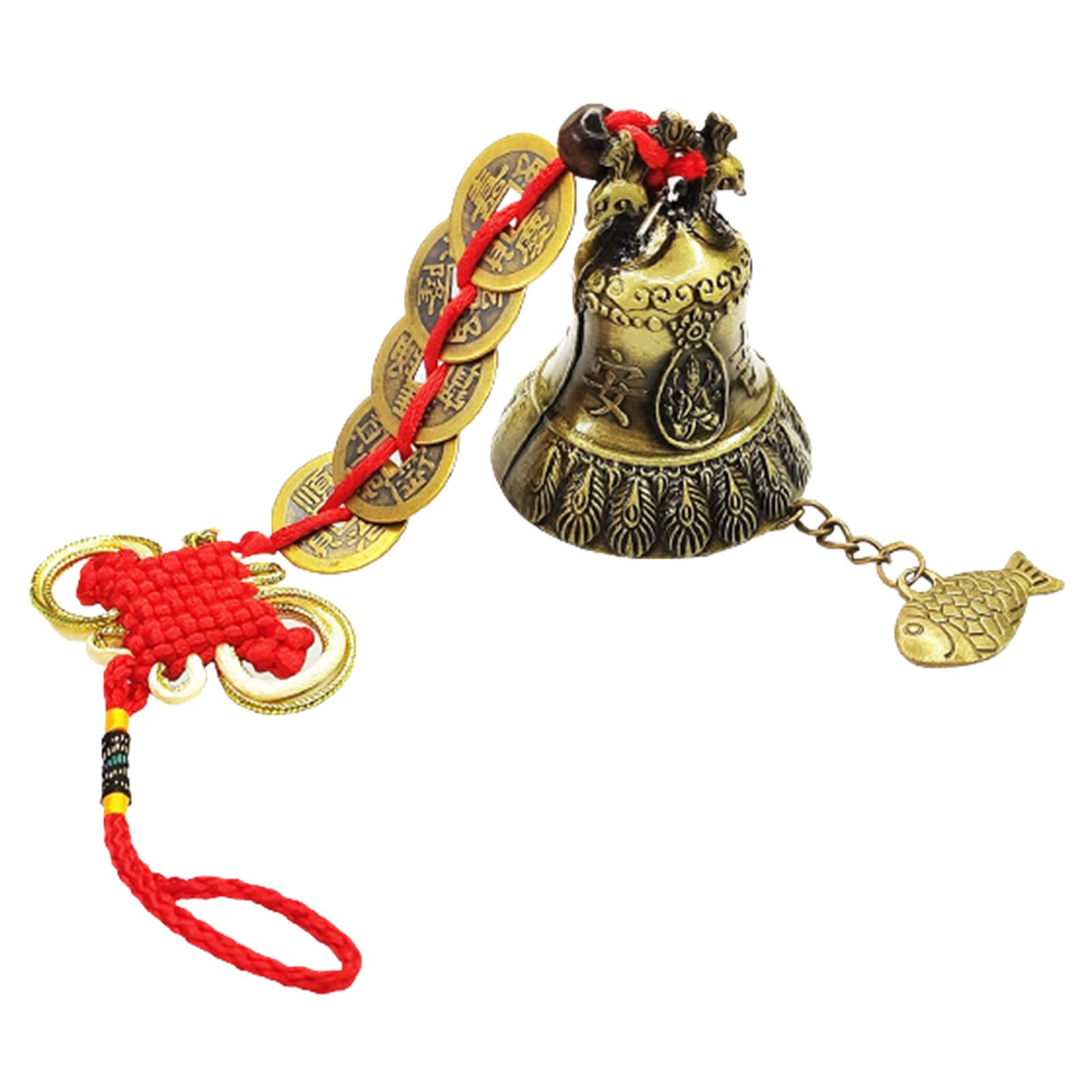 Elionless Bell Wind Chimes, Vintage Metal Wind Chime S Chinese Feng Shui Lucky Hanging Ornament For Home Garden Decorations (Bell)