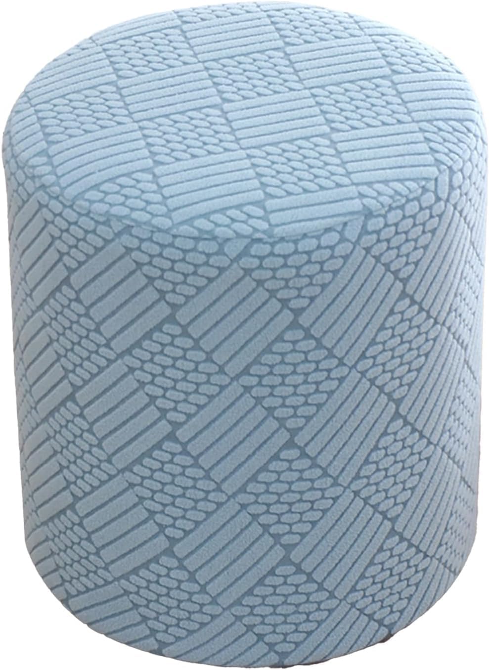 Housse de pouf lavable pour rénover un repose-pieds rond usé