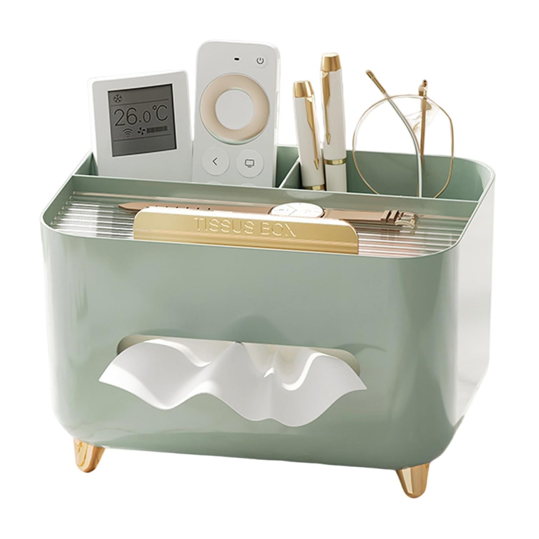 Porte-boîtes de mouchoirs style crème idéal pour décorer une table basse