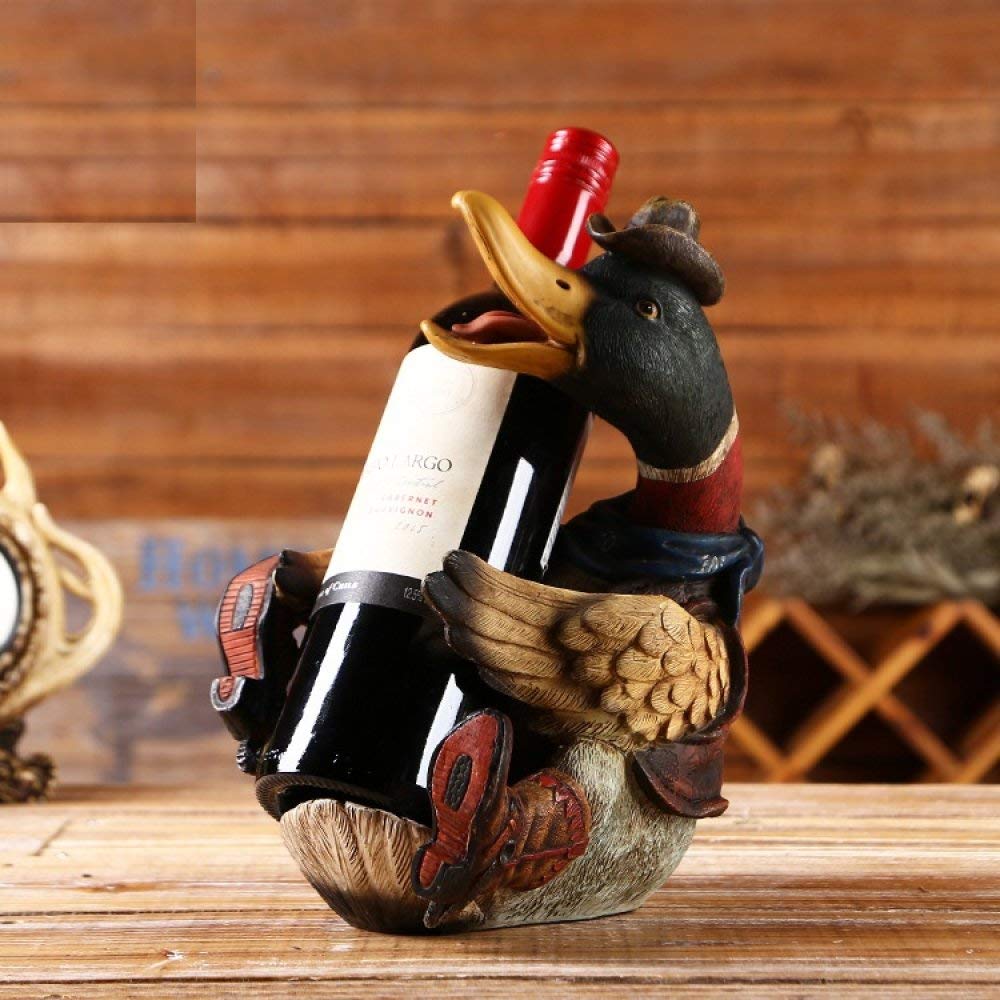 Petite statue de canard mignon cadeau idéal en résine pour couple et collection de famille