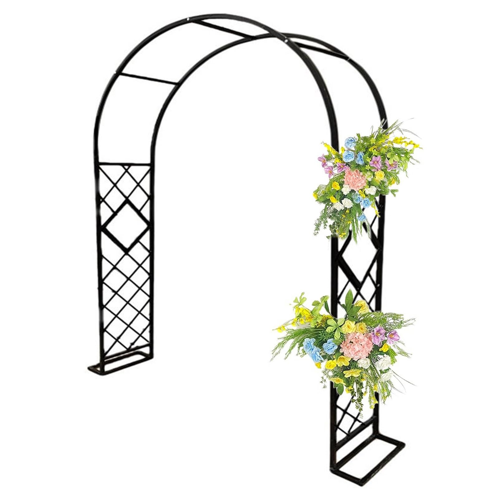 Arche métallique robuste pour support de toile de fond et plantes de jardin