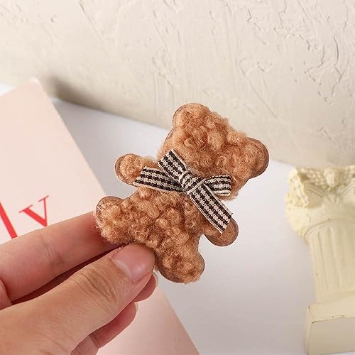 Horquilla de oso de peluche pinzas laterales de dibujos animados accesorios para el cabello pasadores de estilo coreano encantadores sombreros para