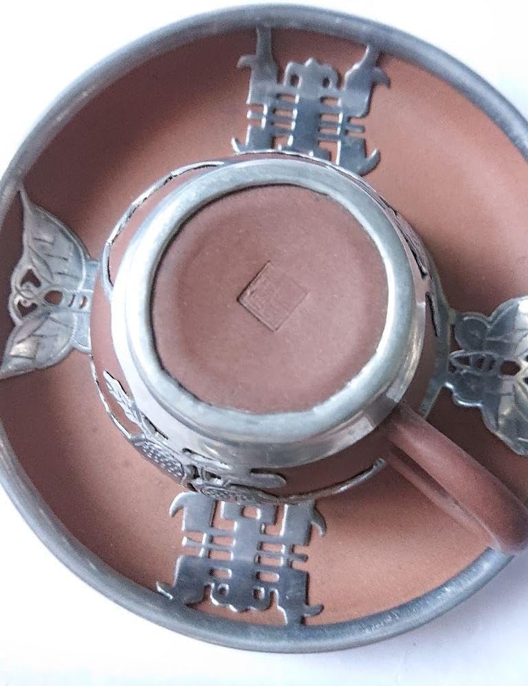 中国茶器セット カップ&ソーサー・急須 紫砂錫細工・装飾 威海新和城 中国茶器セット カップ&ソーサー・急須 紫砂錫細工・装飾 威海新和城