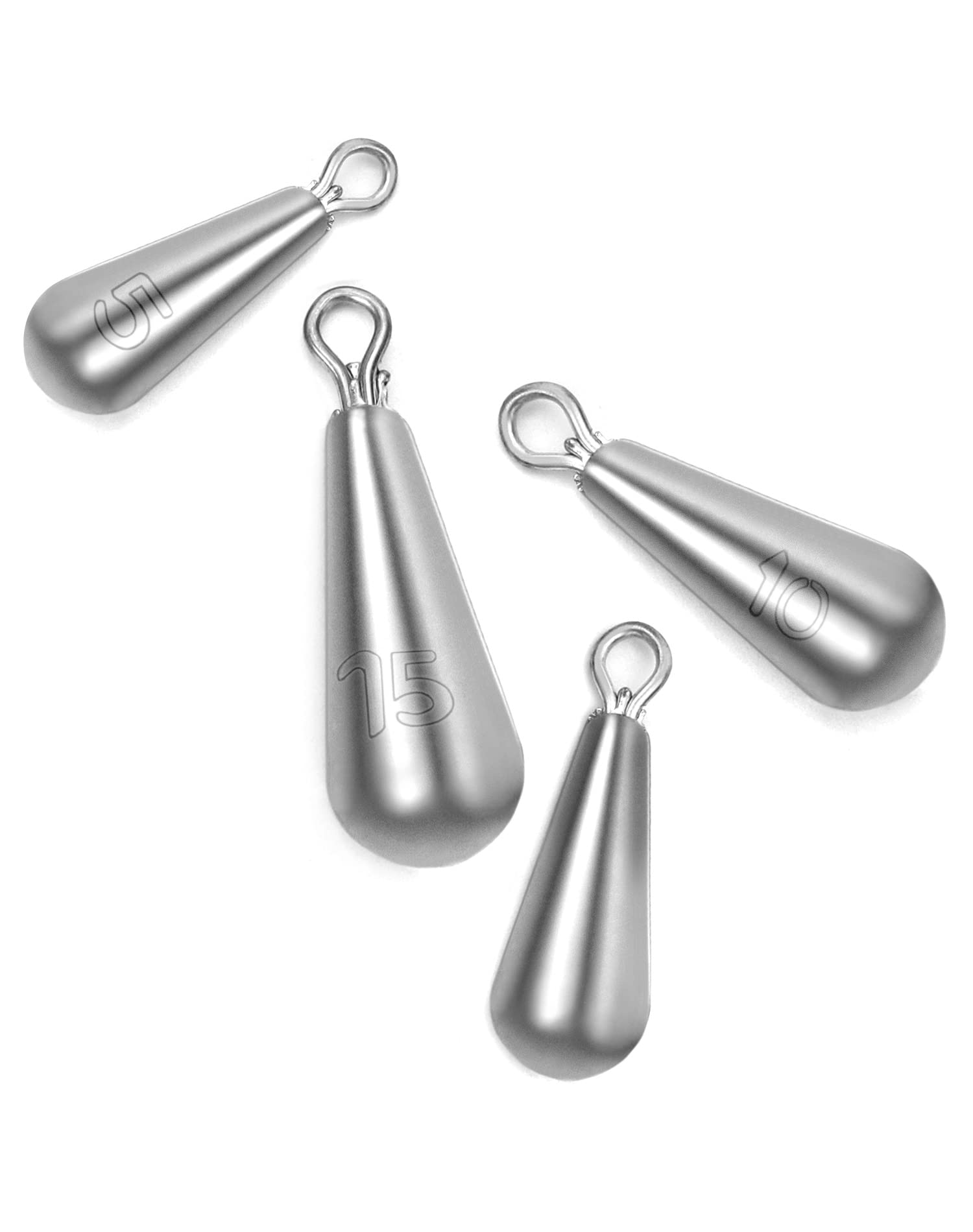 Set Piombini Pesca 25 Pezzi - Pesi Da 5g/7g/10g/15g Per Tutte Le Tecniche