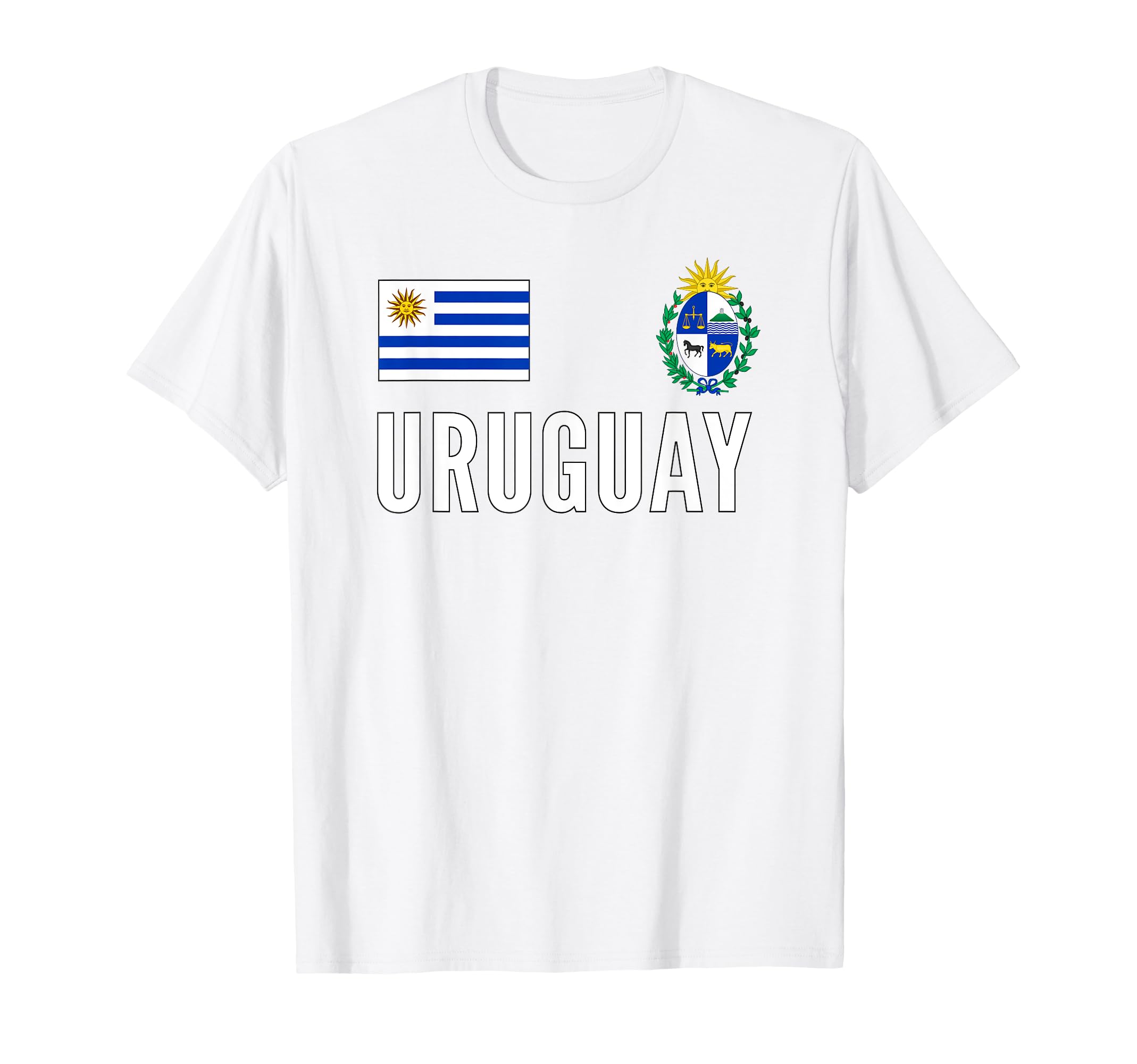 Uruguay Soccer Jersey Football Fan Support T-Shirt, Black