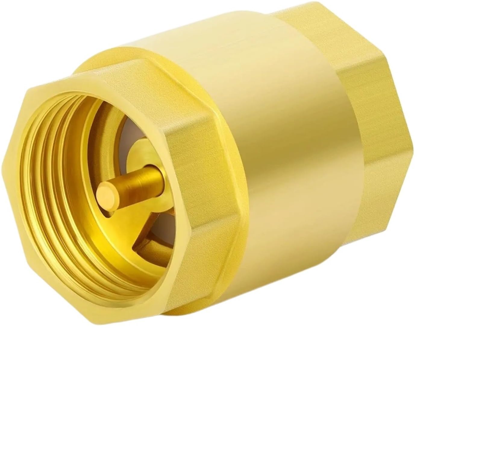 Uyzndkvsi 1 1 4In Brass Check Valve 1/2'' 3/4'' 1'' 1-1/4'' Thread 1-Way Backflow Preventer Check Valves Vertical Check Valve(1 1 4In)