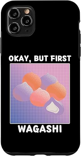 Miniatura 25 de iPhone 14 Pro Cute Kawaii Wagashi Okay, But First Wagashi Japanese Style Case