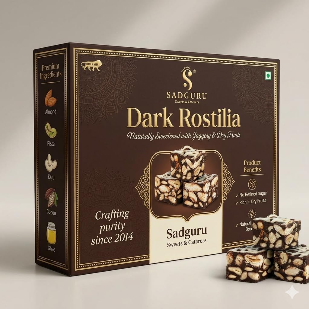 Sadguru Sweets Dark Rostilia Sweet, Naturally Sweetened with Jaggery & Dry Fruits, No Refined Sugar, 200g-picture-11