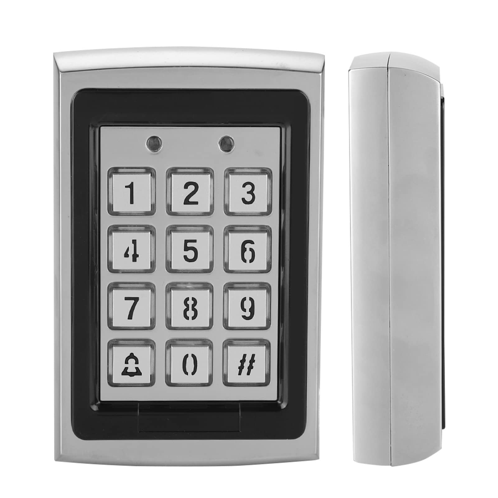 Sonew Codeschloss Türöffner, Tür Zugriffskontrolle, RFID 125KHz Standalone Zugriffskontrolle mit blauer hintergrundbeleuchteter Tastatur Unterstützung 1000 Benutzer (Silber)