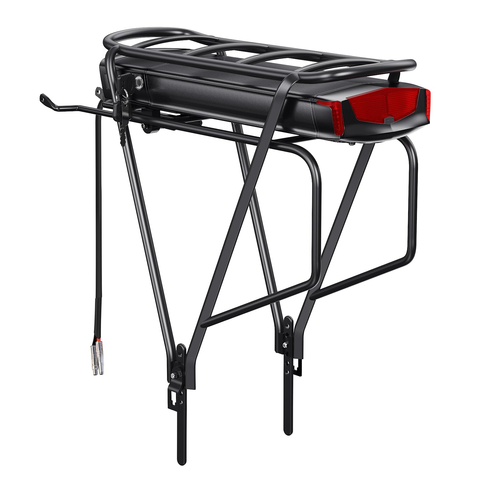 36 V 15AH Akumulator do roweru elektrycznego 250W 350W 550W z bagażnikiem Pannier Rack do roweru elektrycznego z bagażnikiem Pannier Rack na tylne koło z hamulcem V-Brake 24/26/28 cali dla Mifa, Aldi
