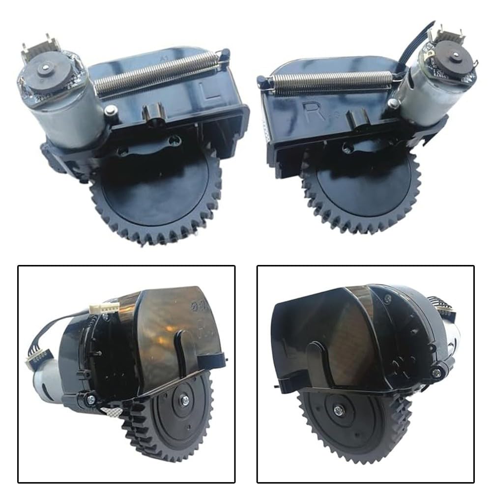 Per Midea MD/1850X/18600/19500 Robot Aspirapolvere Ricambio Ruota Sinistra o Destra, Costruzione in Plastica, Navigazione Liscia, Funzionamento Silenzioso, Facile da Installare, Nero