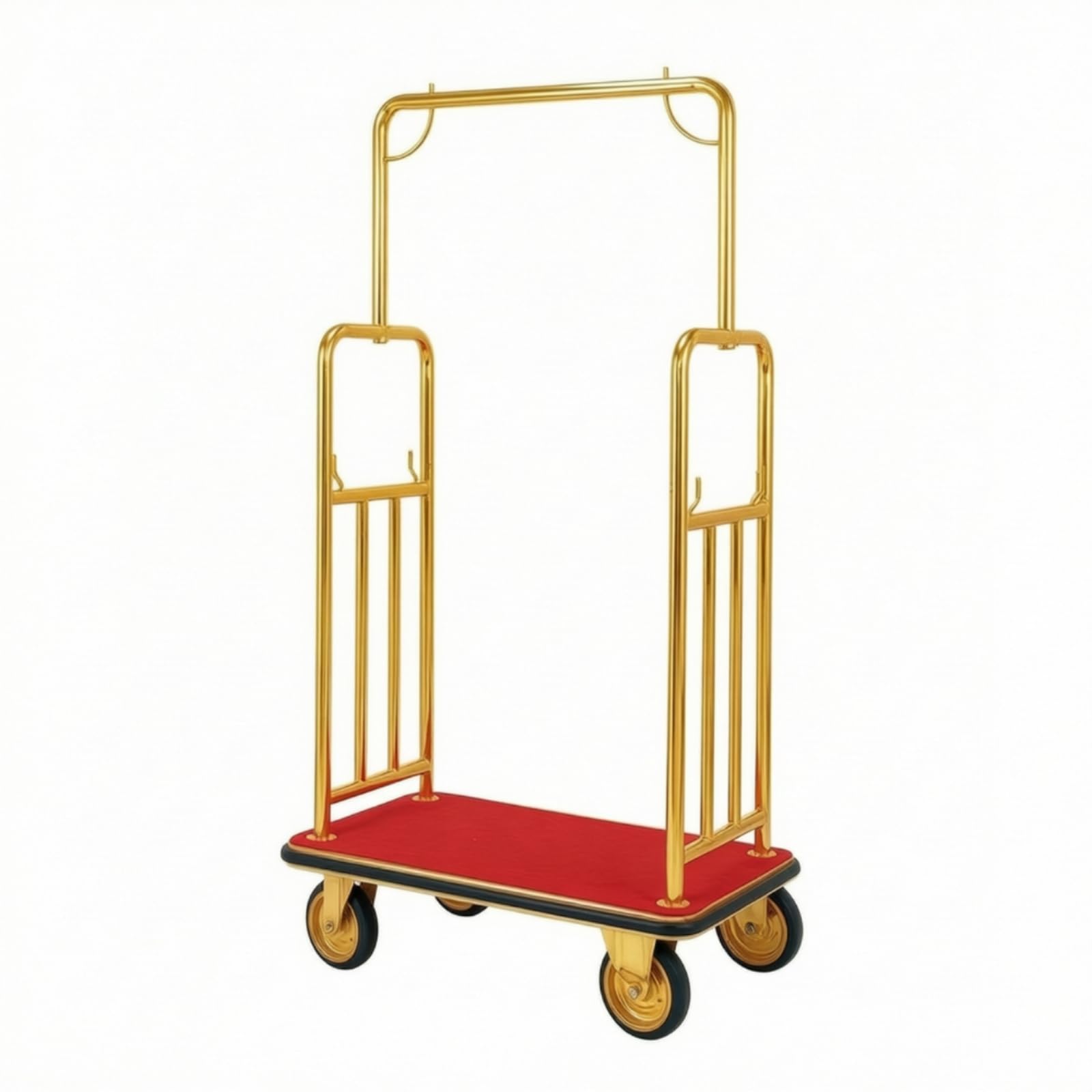 Carro Portaequipajes de Hotel Carrito Maletero Carro de Equipaje Carrito de Botones con Estructura Vertical para Manejo Cómodo y Seguro Adecuado para