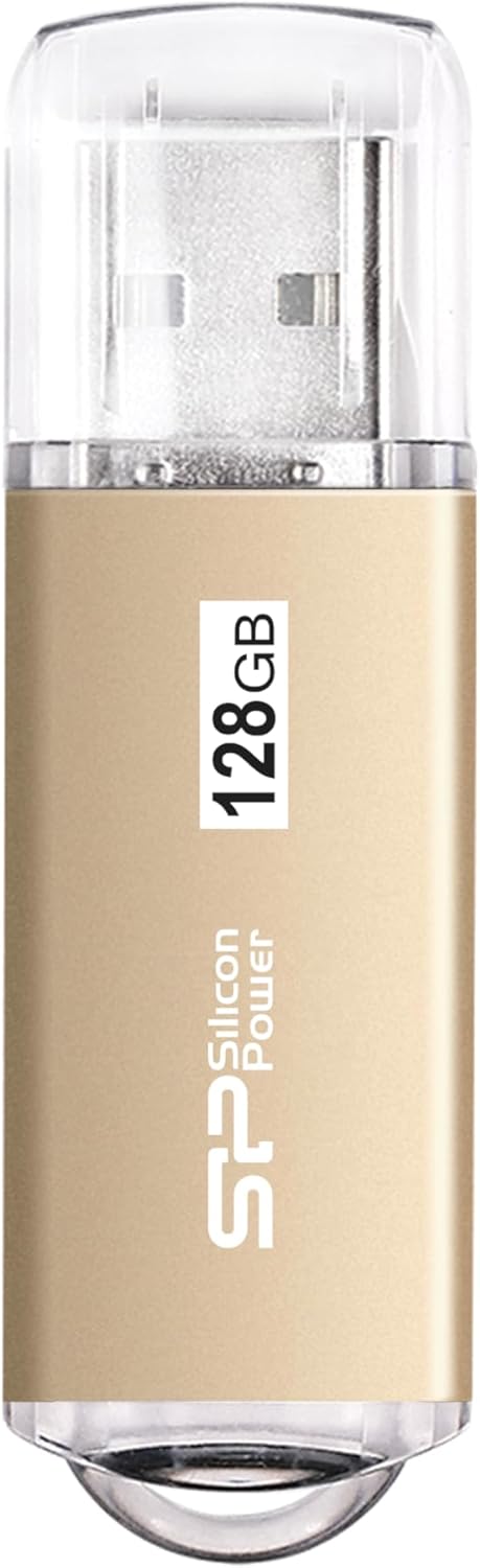 Silicon Power 5 Pack 128GB USB 3.0/3.1 Gen1 USB Flash Drive Blaze B02 (Champagne Gold)