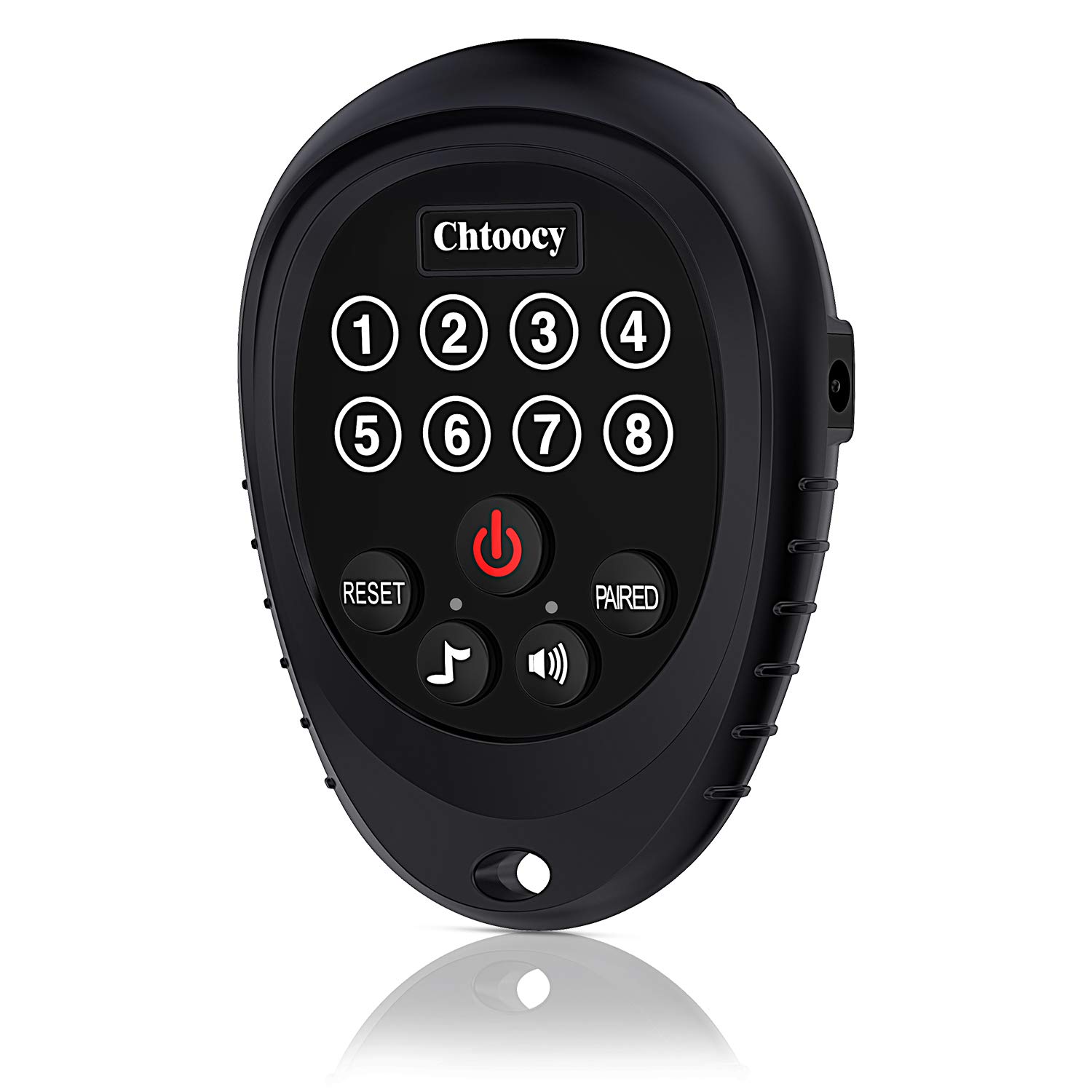 Rechargeable Wireless Caregiver Pager Smart Call Button Transmitter with Receiver 1000 Feet Range (1 Receiver only, Black,Can not Work Without Call Button)