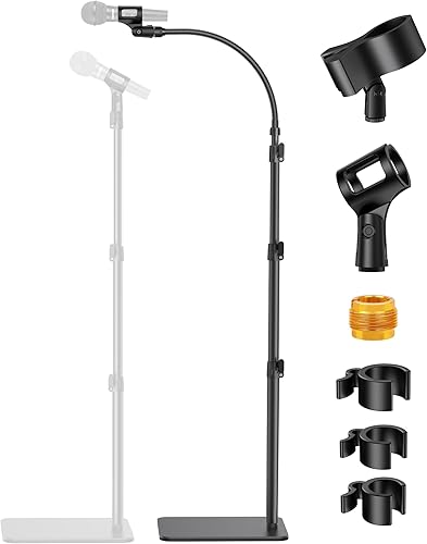 InnoGear Soporte de micrófono, soporte de micrófono universal para micrófono con bolsa de transporte, soporte de micrófono ajustable para Blue Yeti