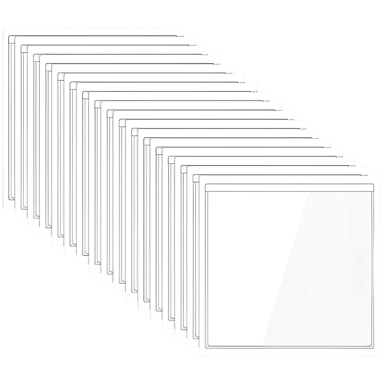 100 pochettes adhésives pour bacs de rangement, porte étiquettes en plastique transparent, 9,5 x 6 cm, pour boîtes, bacs, étagères, maison, bureau, classement et organisation quotidienne