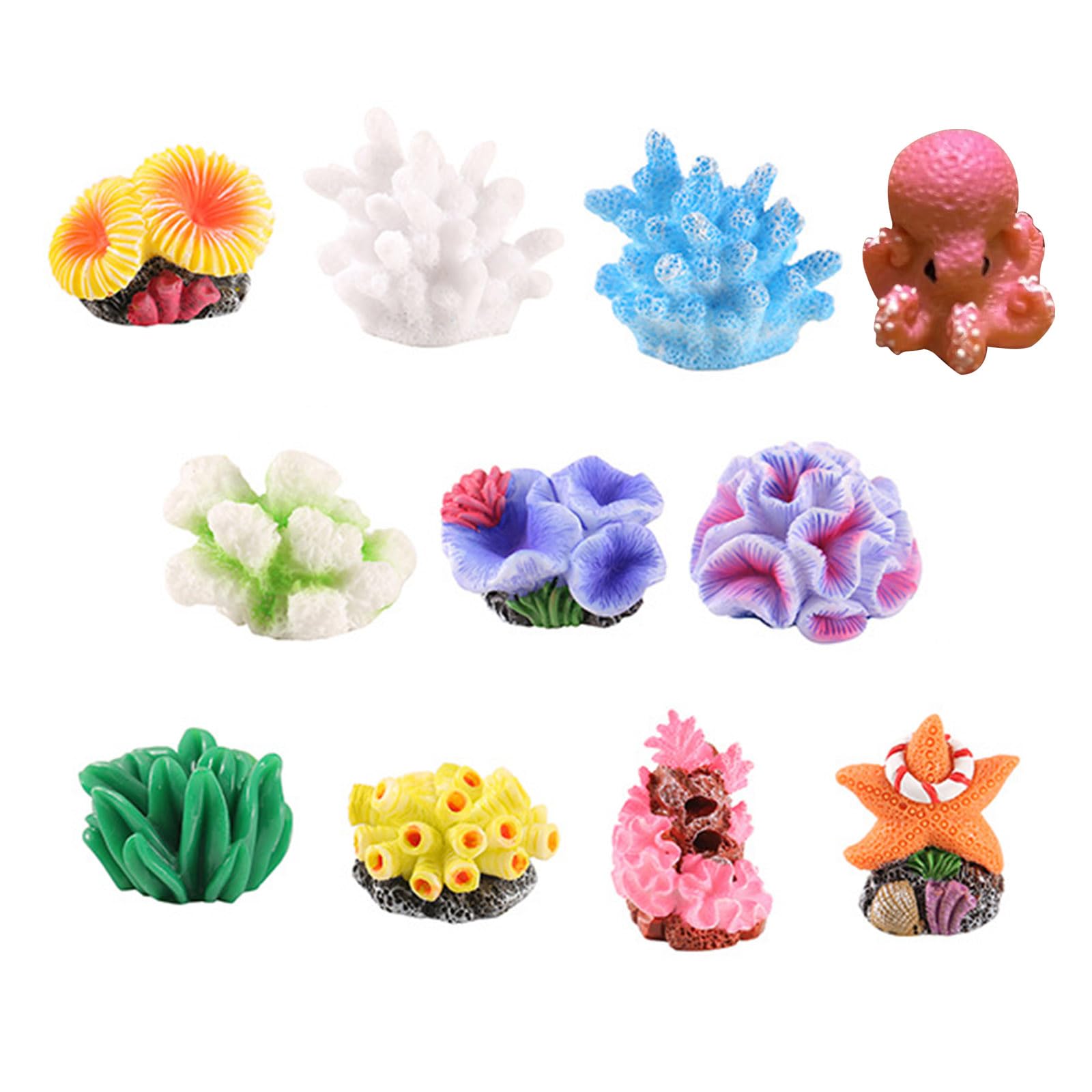 Amazon.co.jp: 11ピース装飾樹脂サンゴ海藻のフィギュア水族館と魚