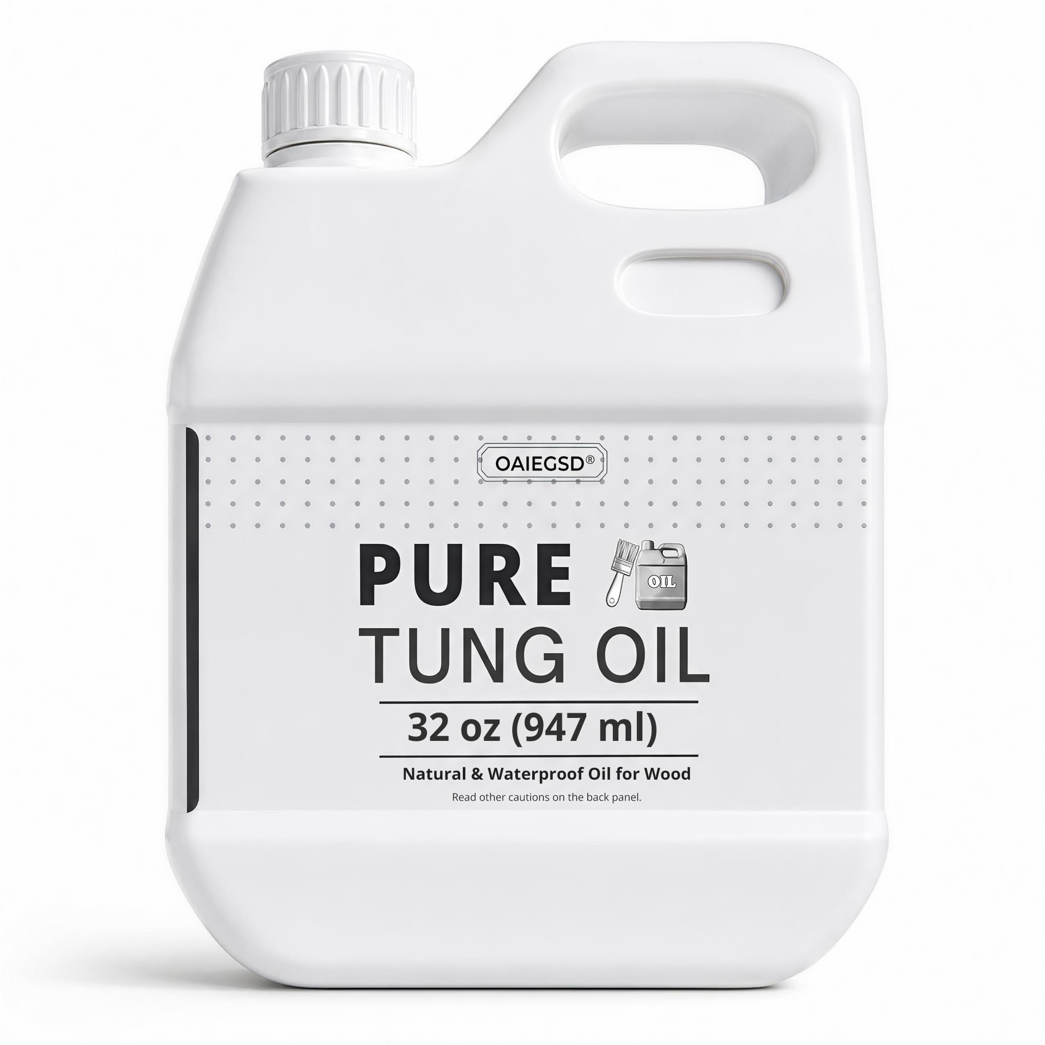 OAIEGSD 100% Pure Tung Oil 32oz Food Safe Waterproof Low Odor