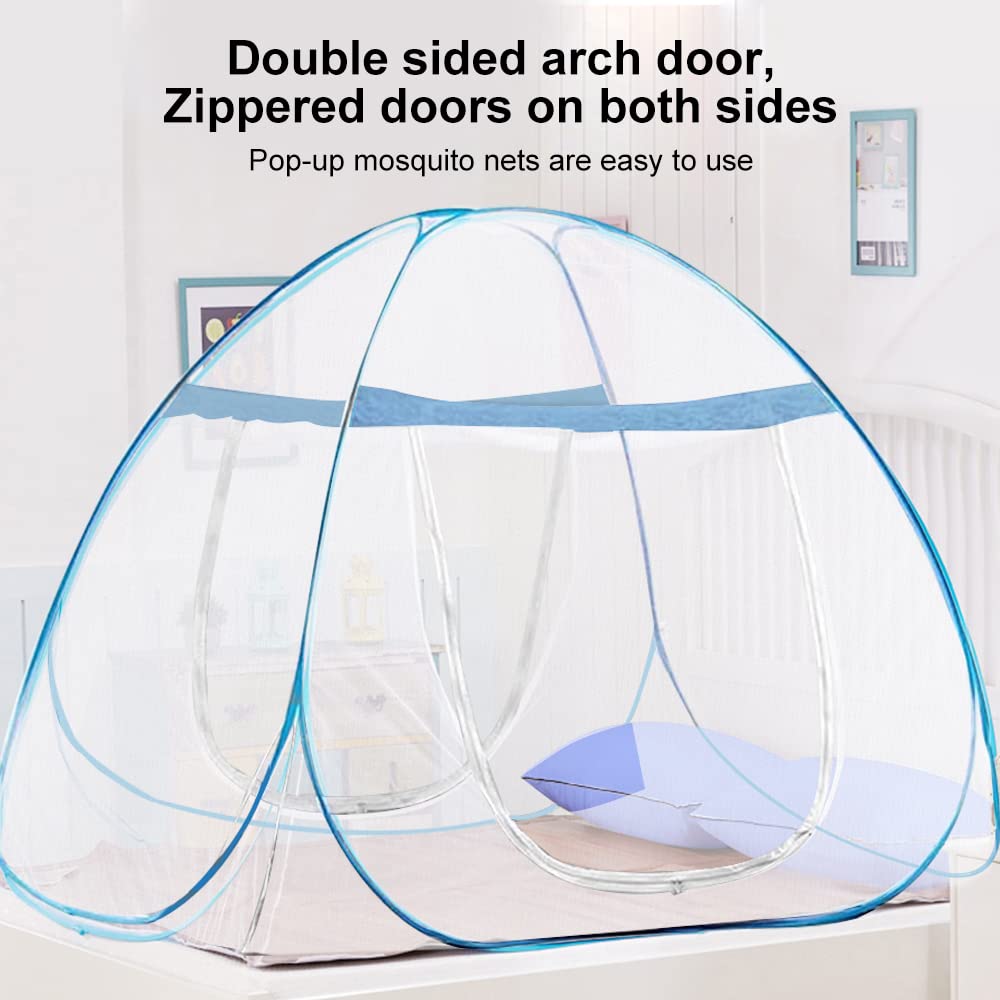 Moskitonetz Bett, Pop Up Moskitonetz Reise, großes Mückennetz Bett für Doppelbett, Faltbares Mosquito Net Mückenschutz Bett, Mobiler Insektenschutz Moskitozelt (200 x 180 x 150cm)