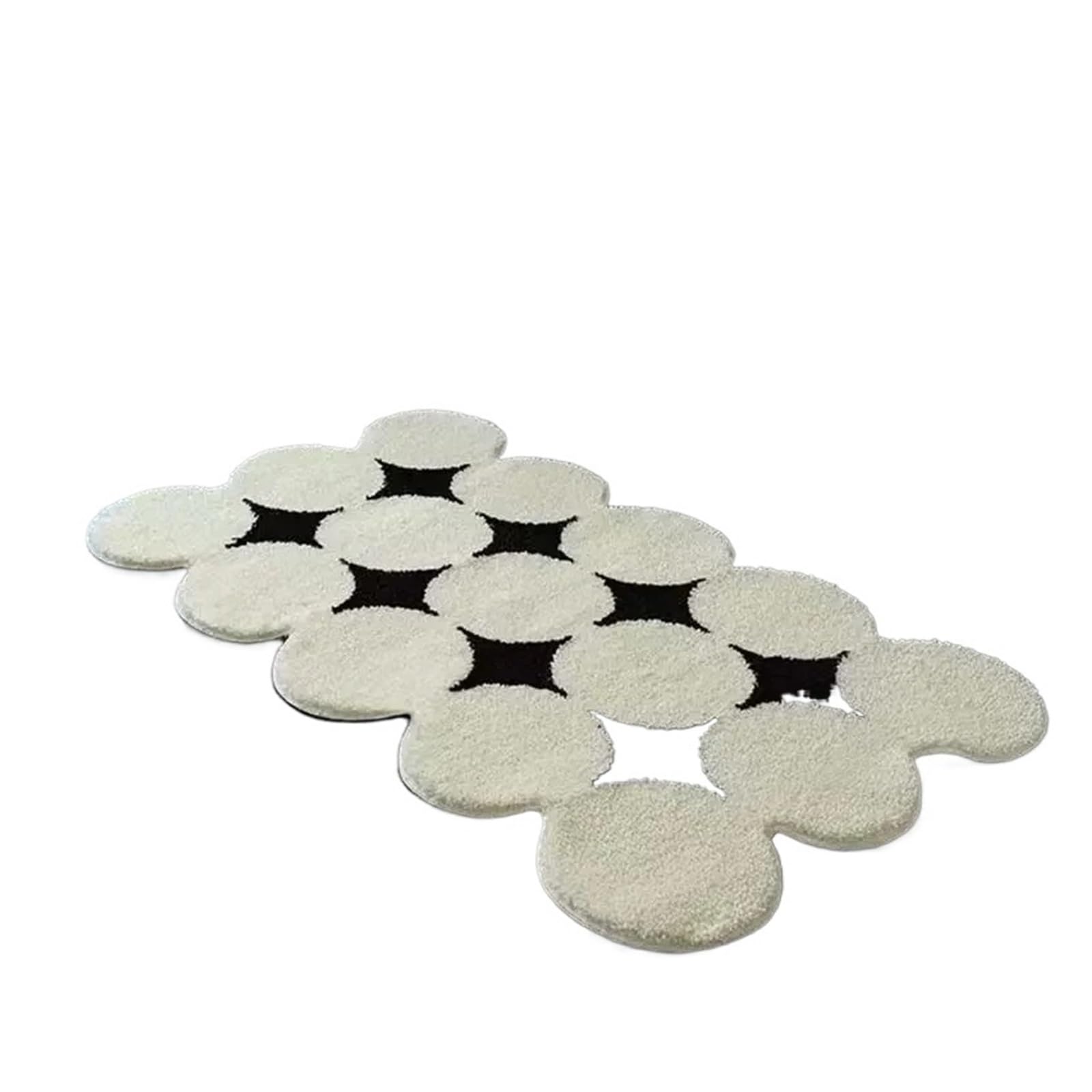 Tapis de porte de bain style Ins bicolore pour entrée et chambre