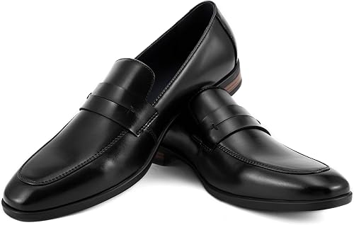 Miniatura 6 de Mocasines formales de cuero para hombre, zapatos de vestir clásicos sin cordones