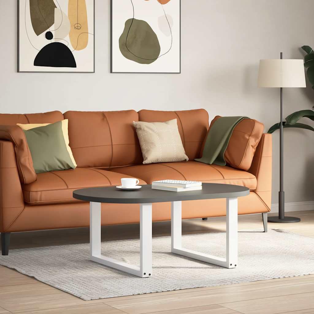 Gambe per tavolino da salotto a forma di U, 2 pezzi, bianco, 70 x 42-43 cm