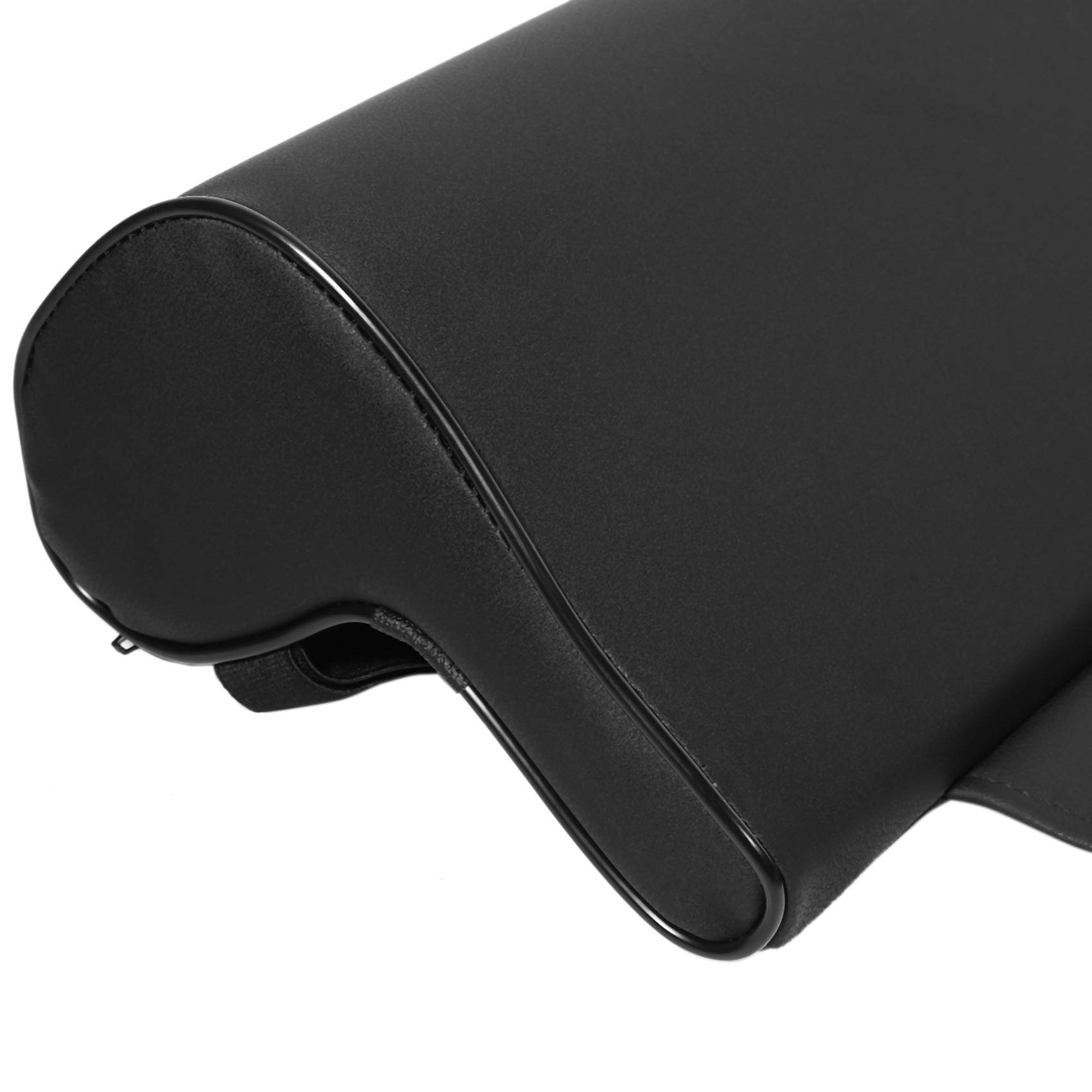 Seggiolino Universale Cuscino per Gambe in Pelle Supporto per Estensione Tappetino per Piedi Morbido Cuscino per Gambe Cuscino in Pelle Memory Knee Nero